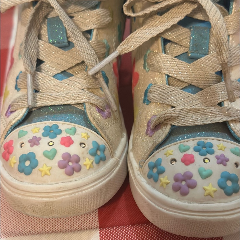 Girls Sketchers Twinkle Toes High Top Sneakers - Size 11 (Toddler) - Picture 3 of 9